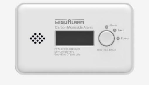 Picture of Wisualarm 10-year Standalone Carbon Monoxide Alarm CO