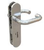 Picture of Assa Abloy Set of lever handles on long plates. Suits EL560/1. Satin stainless steel