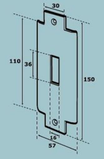 Picture of Assa Abloy With double lead in edge use with EL402, EL402F/UN EL502and EL502F/UN (Flat 2)
