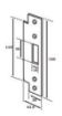 Picture of Assa Abloy Single action strike plate for use with the EL402
