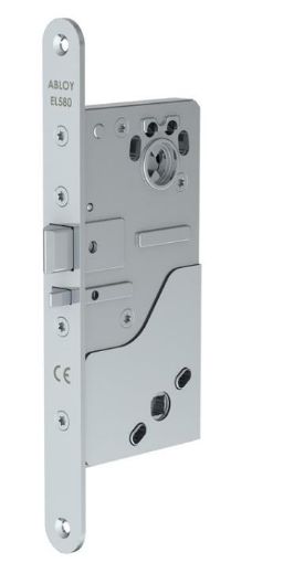 Picture of Assa Abloy Scandinavian profile. With latchbolt, fail locked/ fail unlocked. Dual voltage 12/24V DC. Split spindle