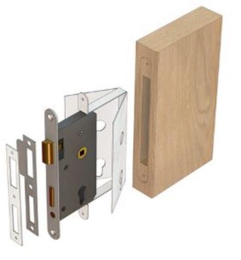 Picture of Assa Abloy Abloy intumescent universal DIN lock pack C/W cable & strike - ITL-EL560MBS-2MM.