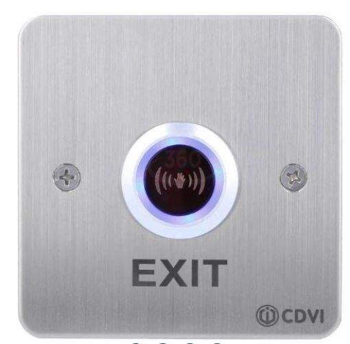 Picture of CDVI Surface IR exit Button Stainless Steel (DRB-IR-SBB-SLV-1224) no touch 