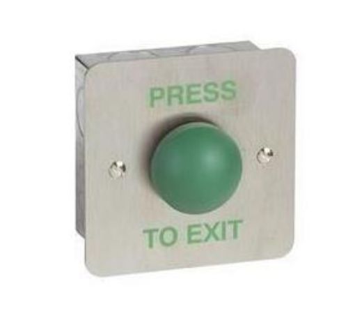 Picture of FLUSH SS GREEN DOME EXITBUTTON 87MM X 87MM