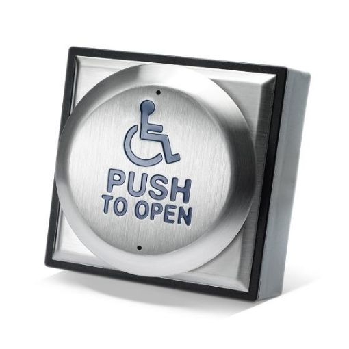 Picture of S'less Steel 1GangS'Face Mt Raised  Exit Button Wheelchair Logo & Push to Open