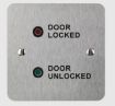 Picture of Red & green indicator plate flush 12 vdc, door locked door unlocked